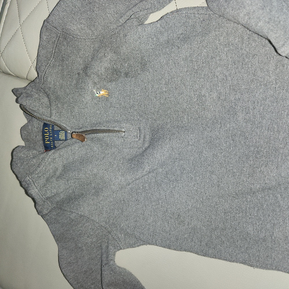 Ralph Lauren long sleeve Gray polo shirt boys size 6